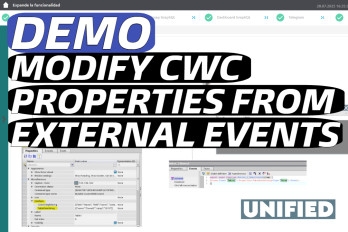 Modify CWC properties from external events | WinCC Unified
