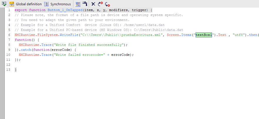 Read & Write XML files | WinCC Unified