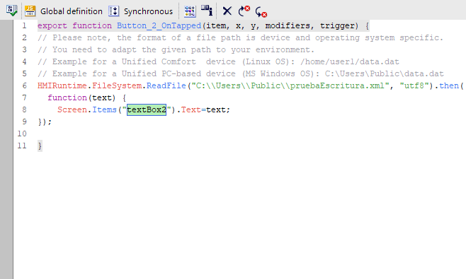 Read & Write XML files | WinCC Unified