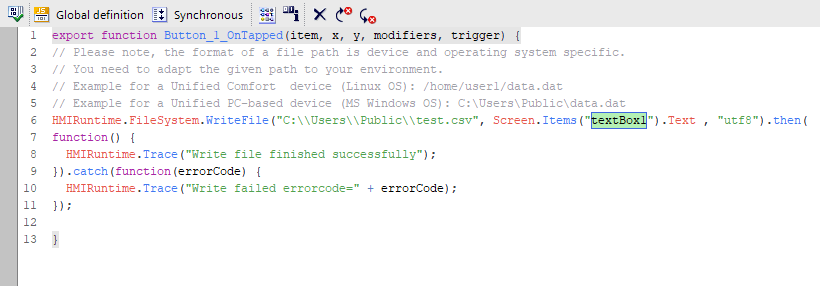 Read, Write & Append CSVs | WinCC Unified