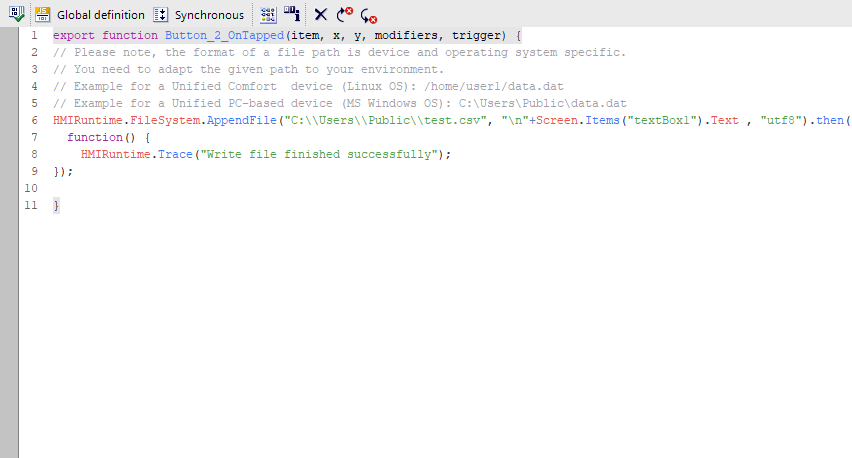 Read, Write & Append CSVs | WinCC Unified