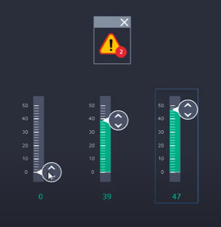 Display number of active alarms | WinCC Unified