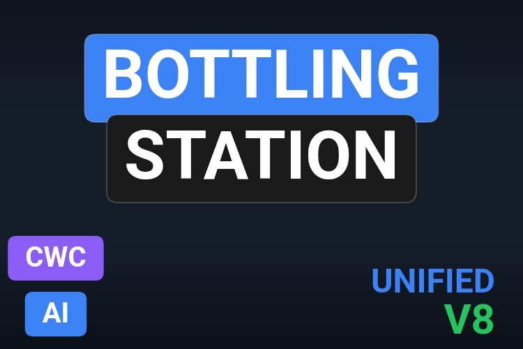 Bottling Station | Custom Web Control | WinCC Unified & V8