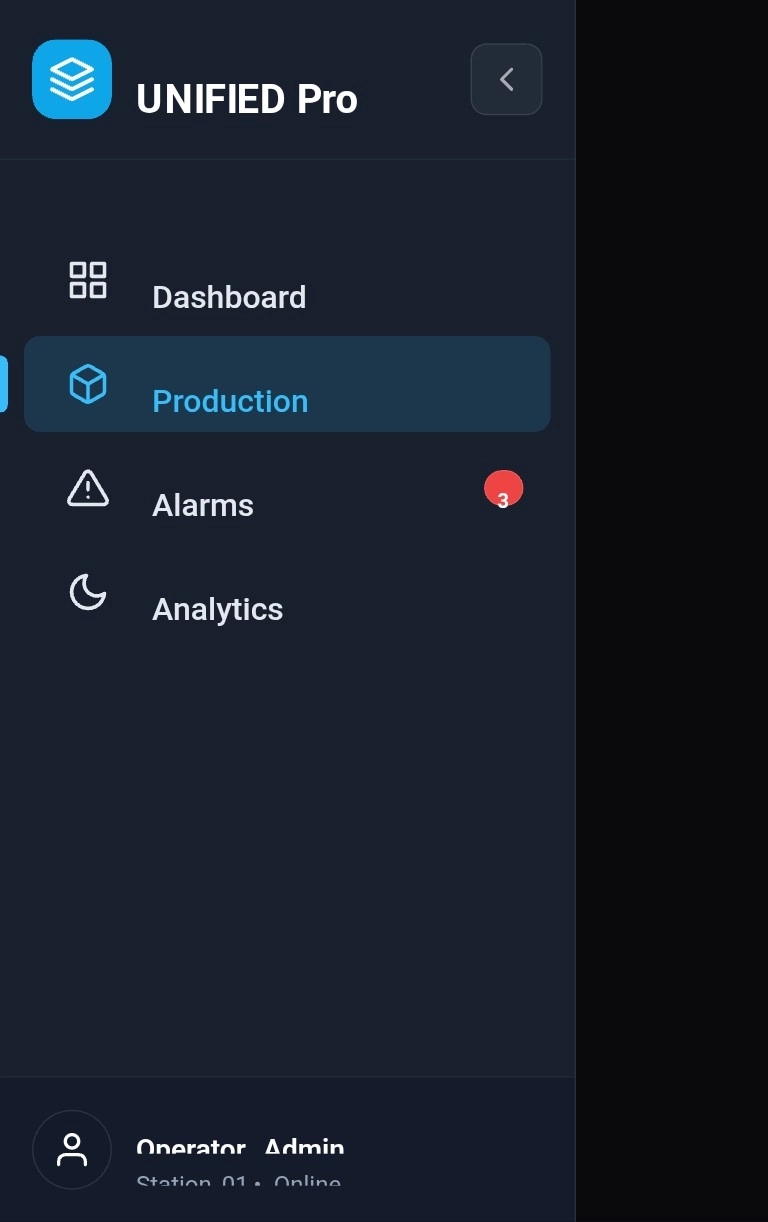 Sidebar Modern Navigation | Custom Web Control | WinCC Unified & V8