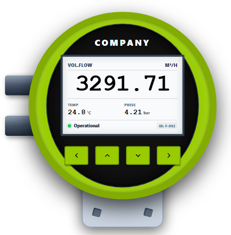 Industrial Flowmeter | Custom Web Control | WinCC Unified & V8