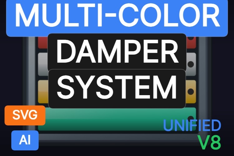 Multi-Color Damper System | Dynamic SVG | WinCC Unified & V8