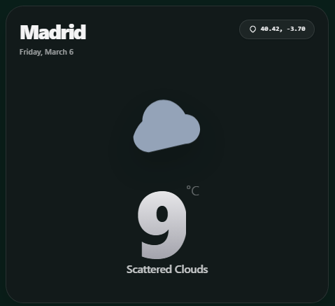 Online Weather Widget | Custom Web Control | WinCC Unified & V8