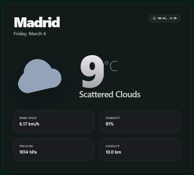 Online Weather Widget | Custom Web Control | WinCC Unified & V8