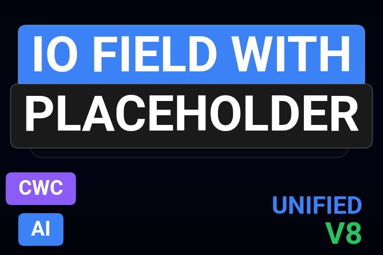 IO Field with placeholder | Custom Web Control | WinCC Unified & V8