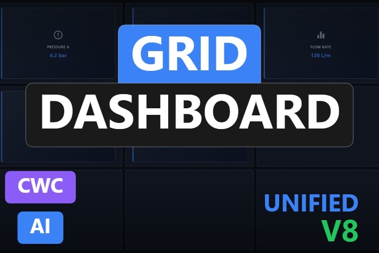 Grid Dashboard | Custom Web Control | WinCC Unified & V8