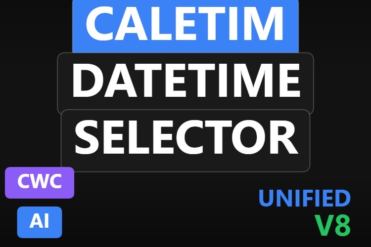 CaleTim DateTime Selector | Custom Web Control | WinCC Unified & V8