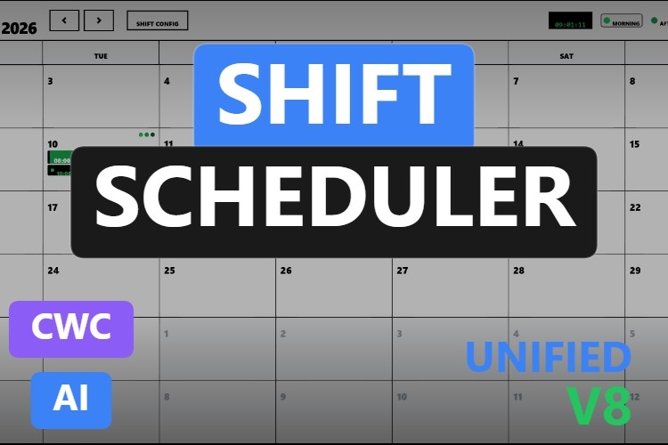 Shift Scheduler | Custom Web Control | WinCC Unified & V8
