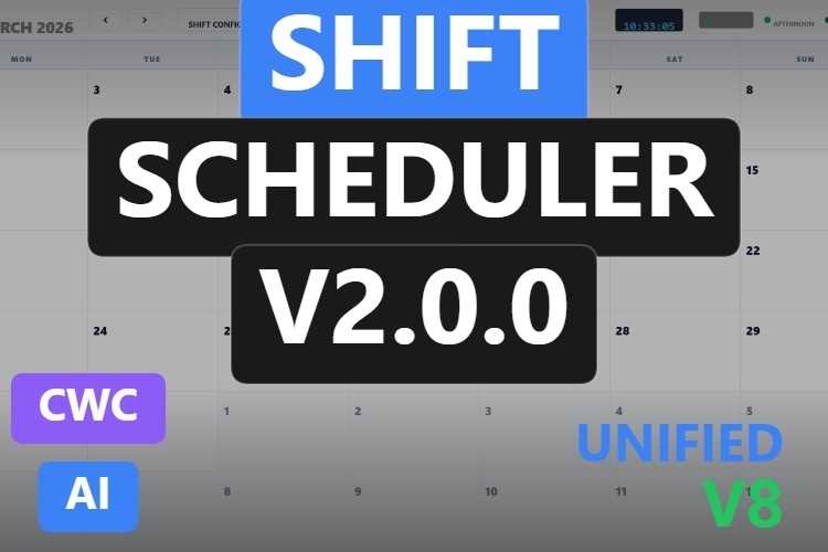 Shift Scheduler V2.0.0 | Custom Web Control | WinCC Unified & V8