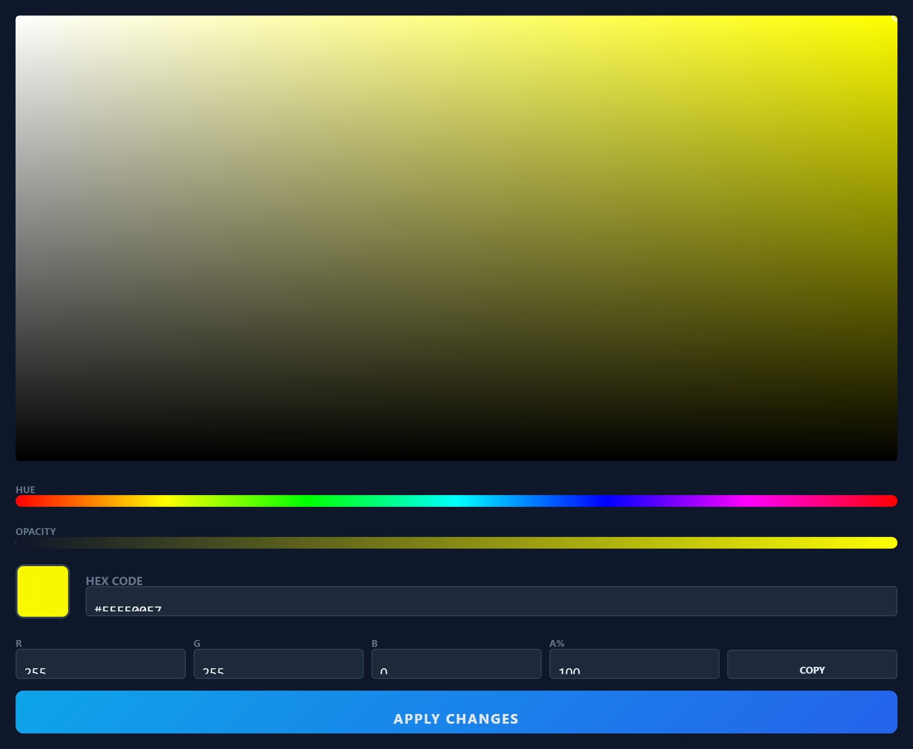Color Picker | Custom Web Control | WinCC Unified & V8