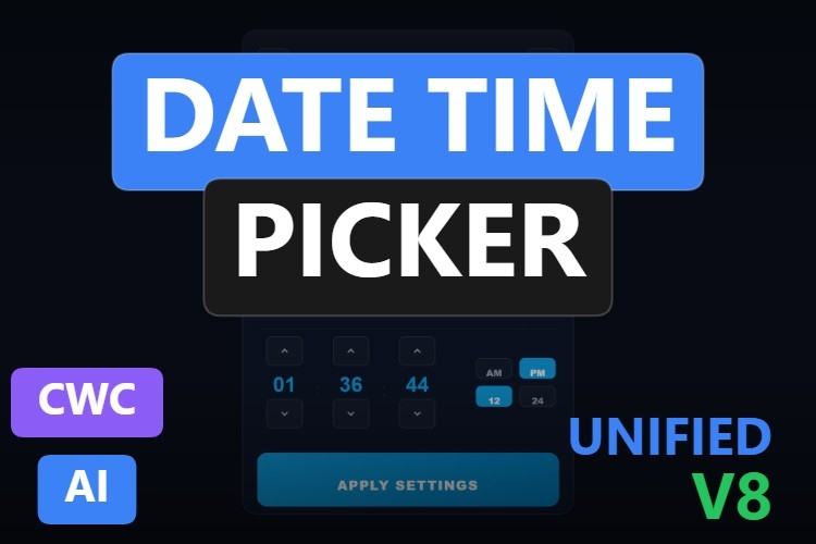 Date Time Picker | Custom Web Control | WinCC Unified & V8