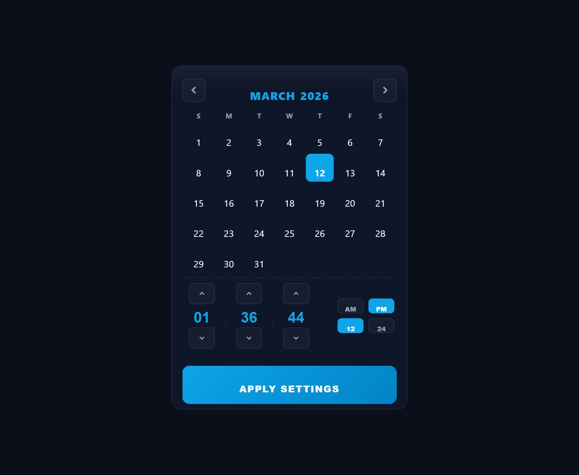 Date Time Picker | Custom Web Control | WinCC Unified & V8