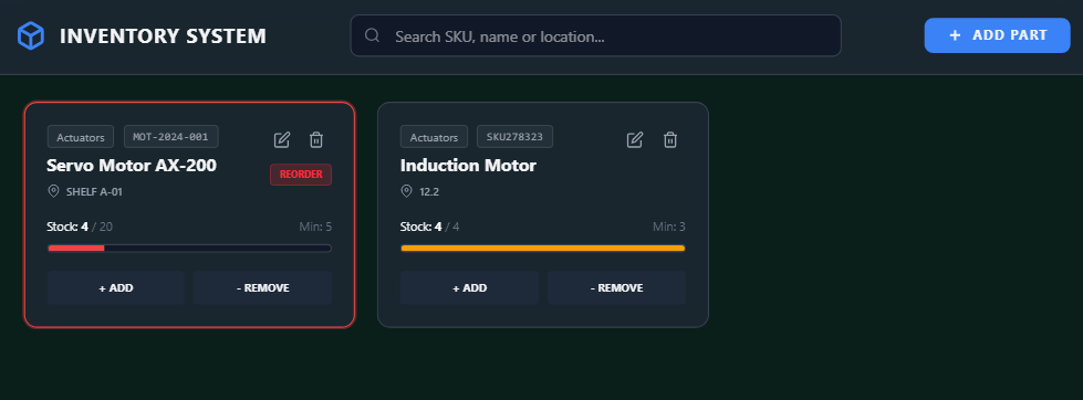 Lagerverwaltungssystem | Custom Web Control | WinCC Unified & V8