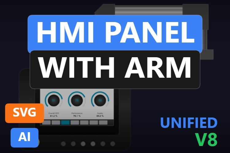 HMI Panel with arm | Dynamic SVG | WinCC Unified & V8