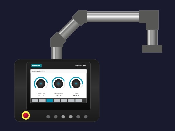 HMI Panel with arm | Dynamic SVG | WinCC Unified & V8