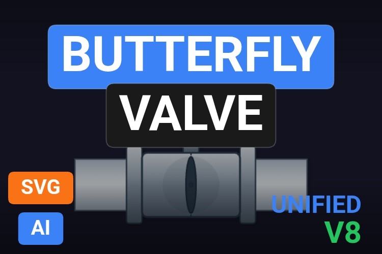 Butterfly Valve | Dynamic SVG | WinCC Unified & V8
