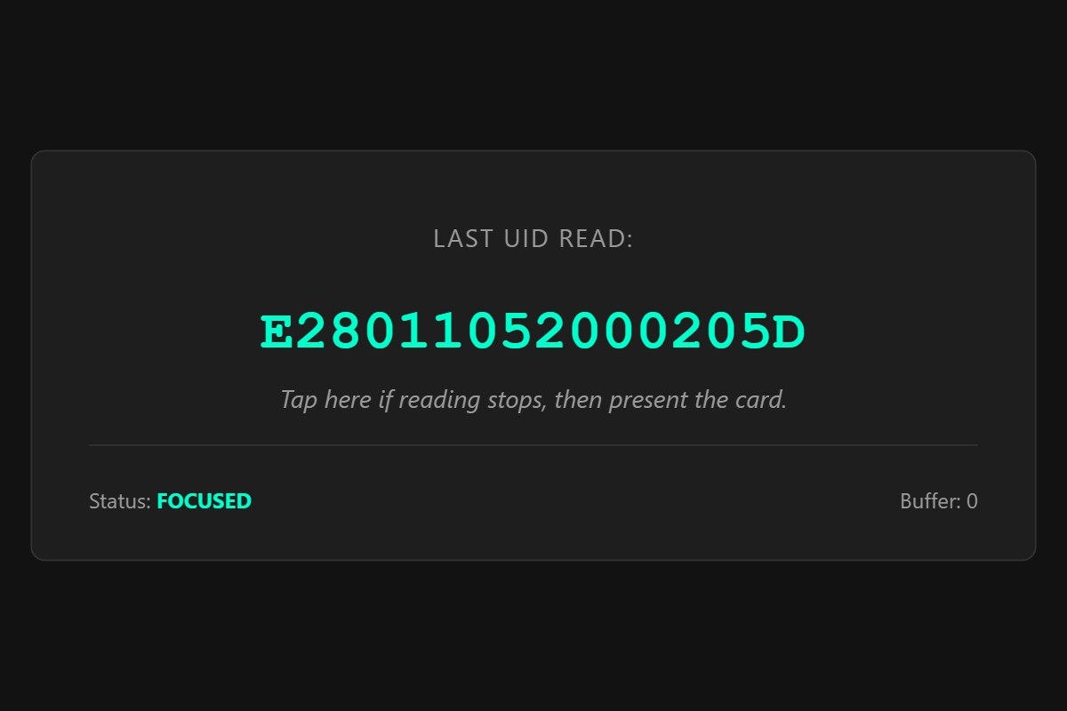 RFIDReader | Custom Web Control | WinCC Unified & V8