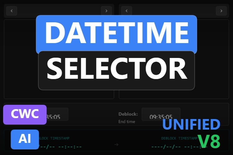 DateTime Selector | Custom Web Control | WinCC Unified & V8