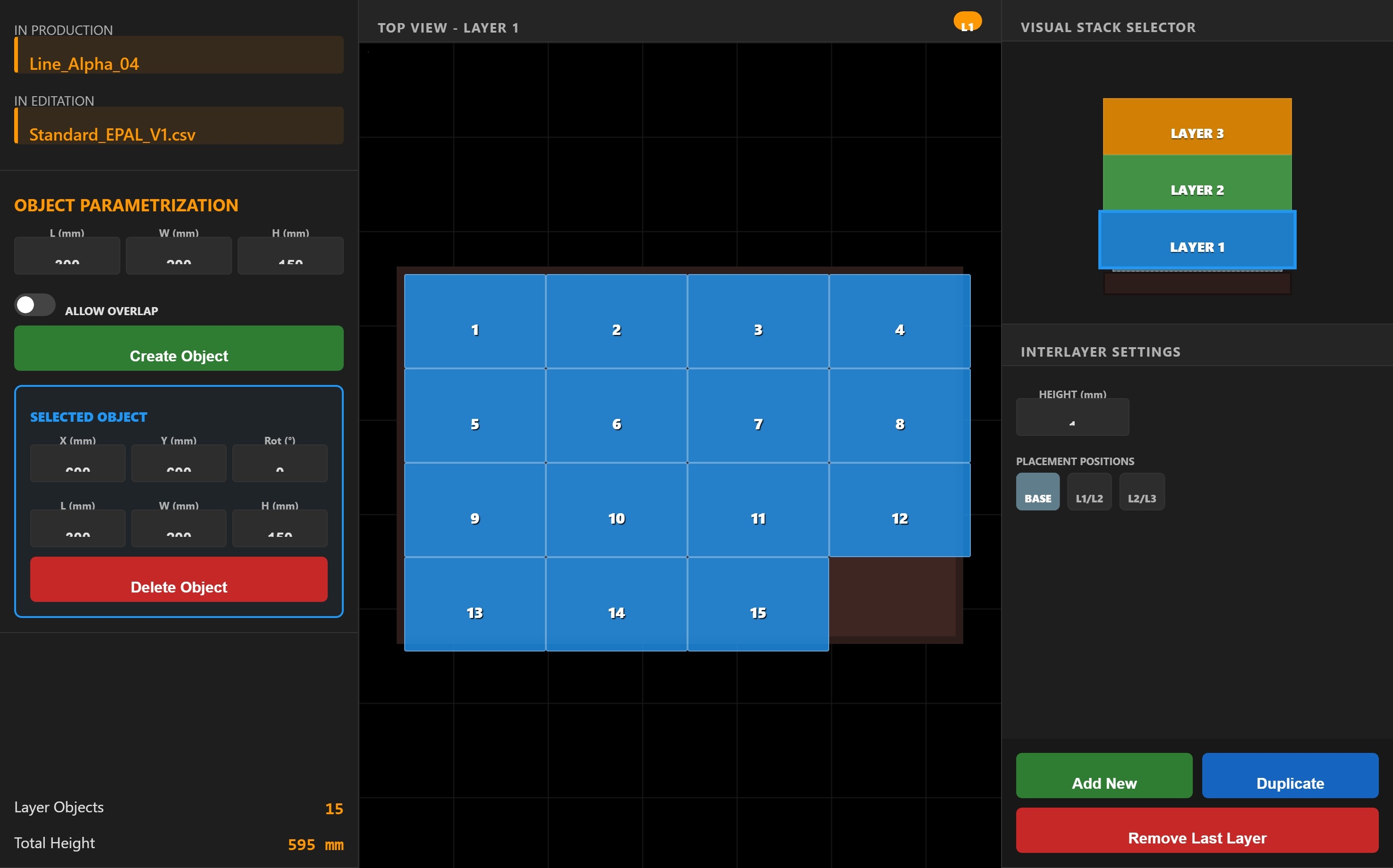 Pallettizer | Custom Web Control | WinCC Unified & V8
