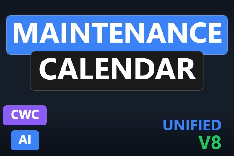 Maintenance Calendar | Custom Web Control | WinCC Unified & V8