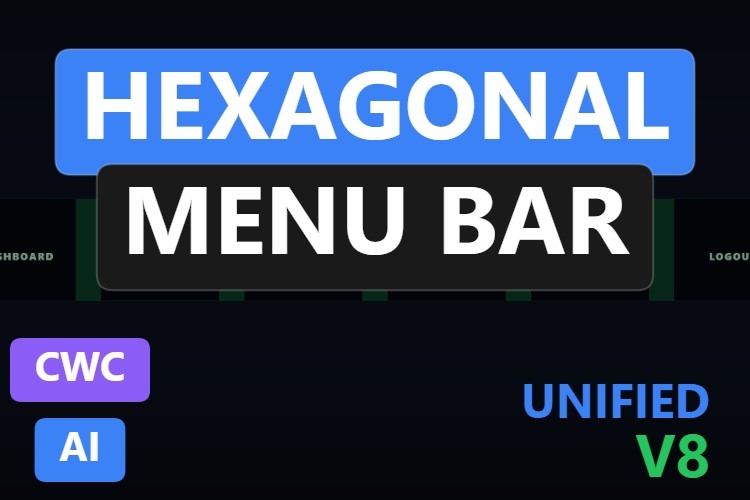 Hexagonal Menu Bar | Custom Web Control | WinCC Unified & V8