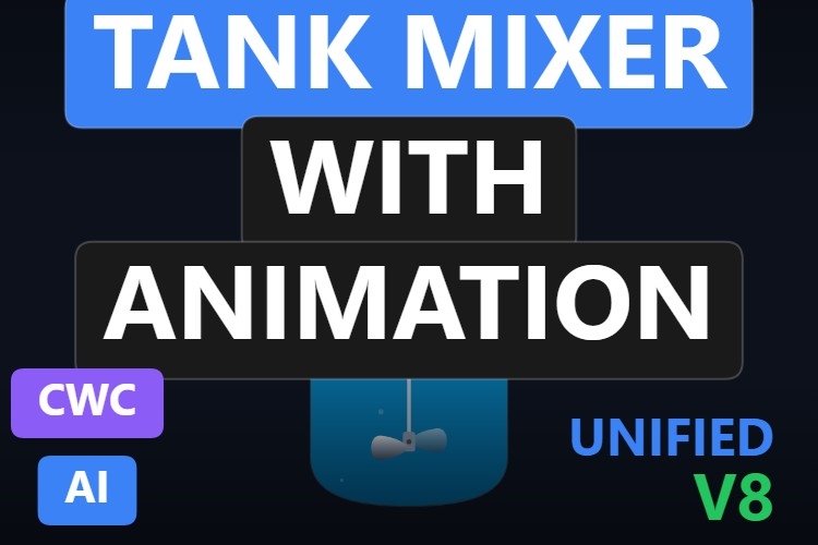 Tank Mixer with animation | Custom Web Control | WinCC Unified & V8