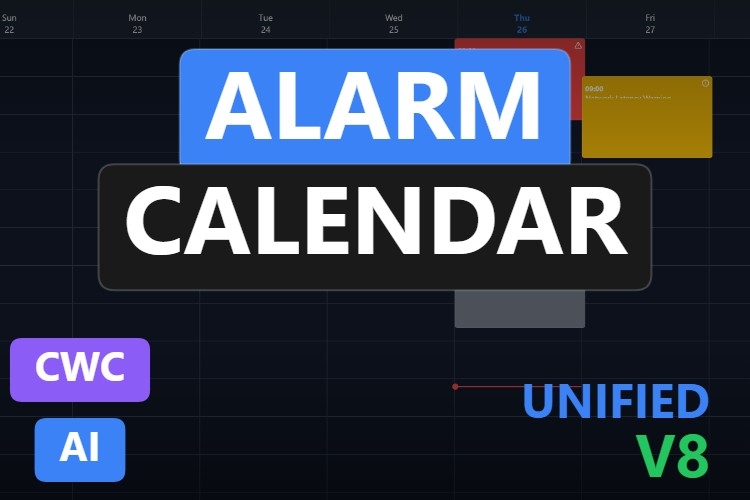 Alarm Calendar | Custom Web Control | WinCC Unified & V8