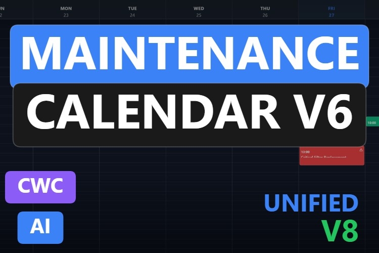 Maintenance Calendar V6 | Custom Web Control | WinCC Unified & V8