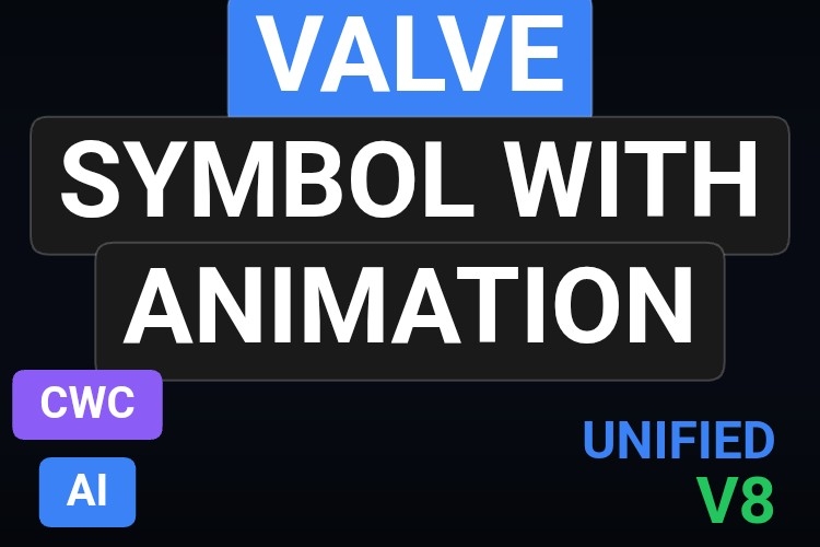 Valve Symbol with animation | Custom Web Control | WinCC Unified & V8