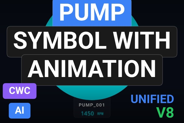 Pump symbol with animation | Custom Web Control | WinCC Unified & V8