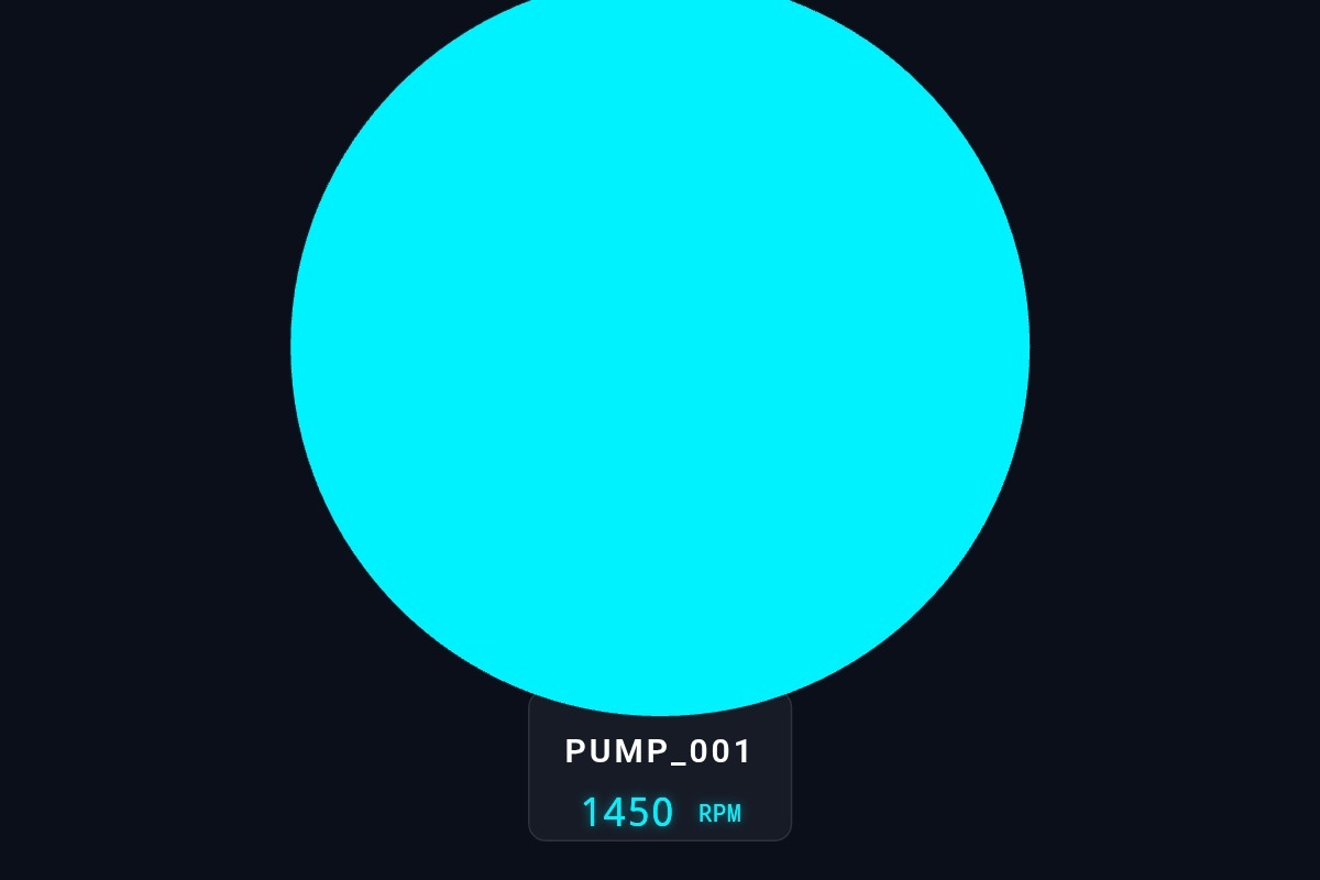 Símbolo de bomba con animación | Custom Web Control | WinCC Unified y V8