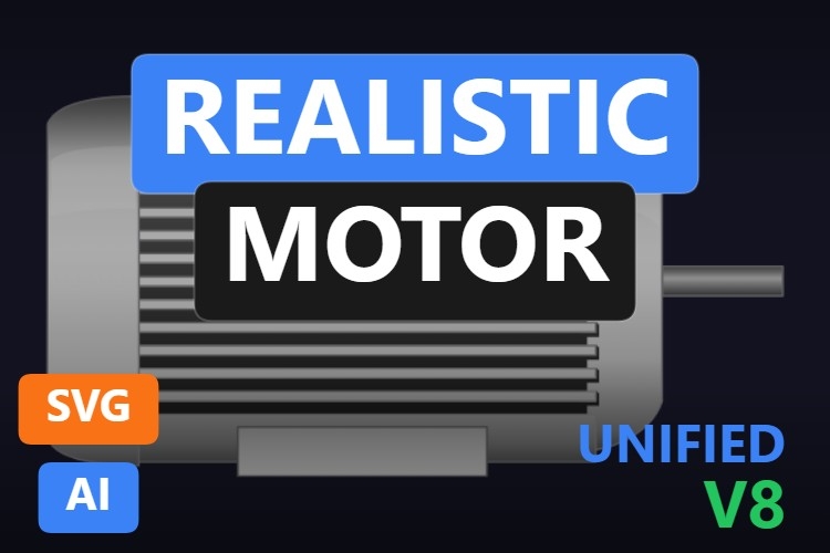 Realistic Motor | Dynamic SVG | WinCC Unified & V8