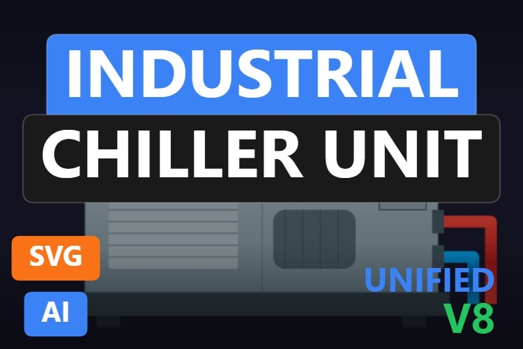 Industrial Chiller Unit | Dynamic SVG | WinCC Unified & V8