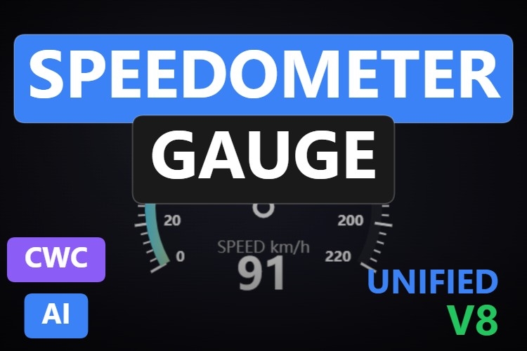 Speedometer Gauge | Custom Web Control | WinCC Unified & V8