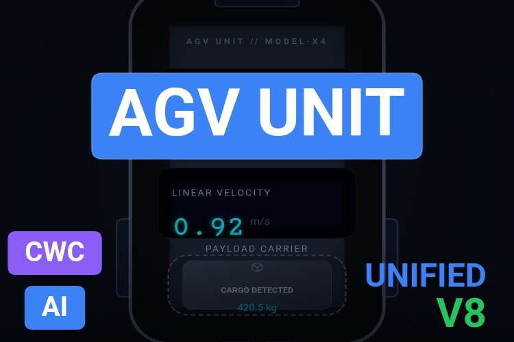 AGV Unit | Custom Web Control | WinCC Unified & V8