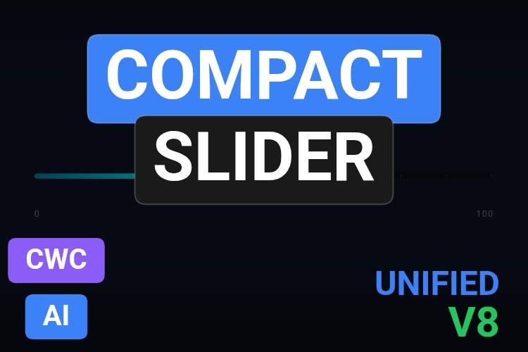 Compact Slider | Custom Web Control | WinCC Unified & V8