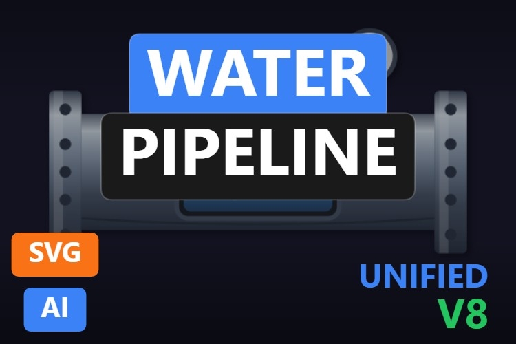 Water Pipeline | Dynamic SVG | WinCC Unified & V8