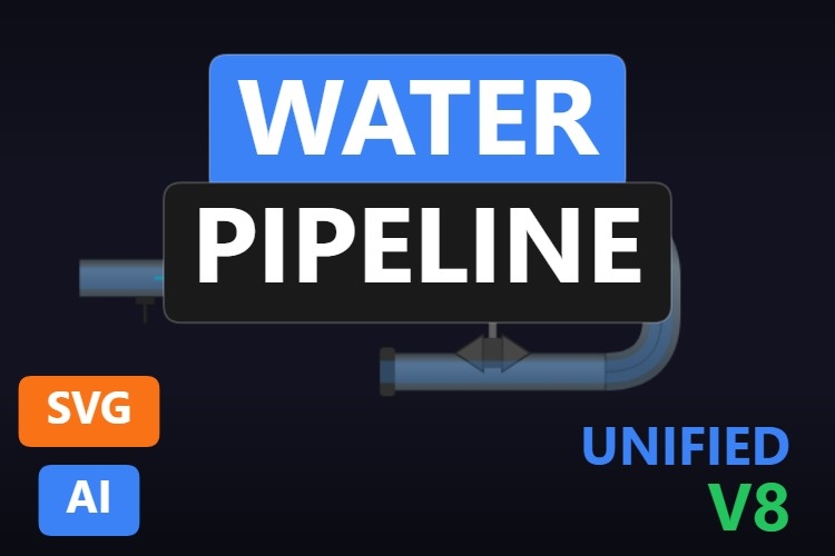 Water Pipeline | Dynamic SVG | WinCC Unified & V8