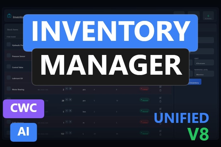 Inventory Manager | Custom Web Control | WinCC Unified & V8