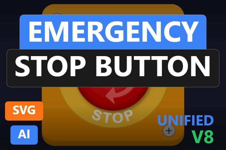 Emergency Stop Button | Dynamic SVG | WinCC Unified & V8
