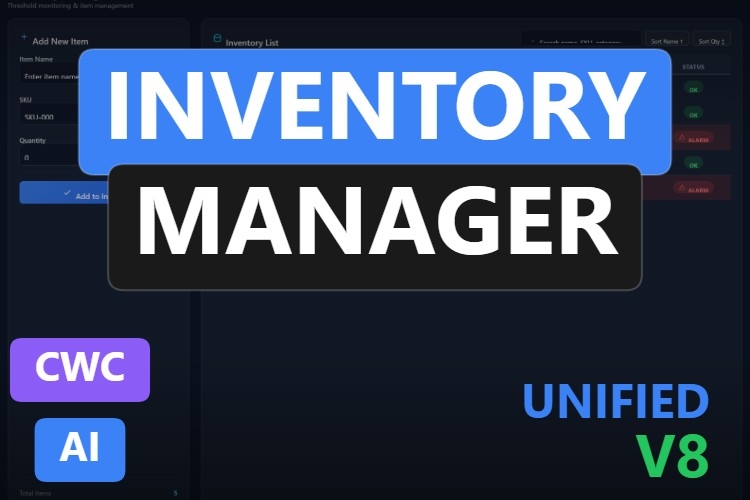 Inventory Manager | Custom Web Control | WinCC Unified & V8