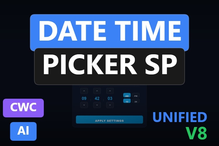 Date Time Picker SP | Custom Web Control | WinCC Unified & V8