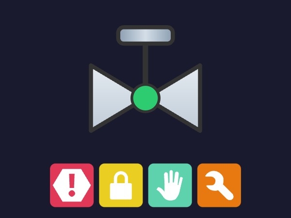 Symbole de vanne d'arrêt | Dynamic SVG | WinCC Unified & V8
