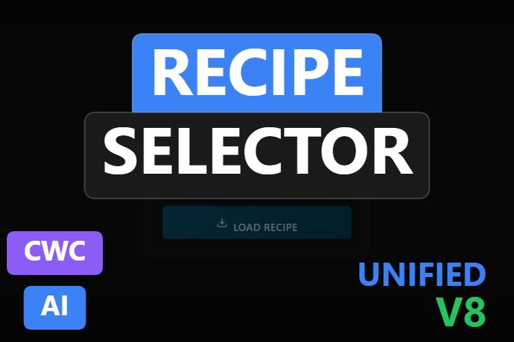 Recipe Selector | Custom Web Control | WinCC Unified & V8