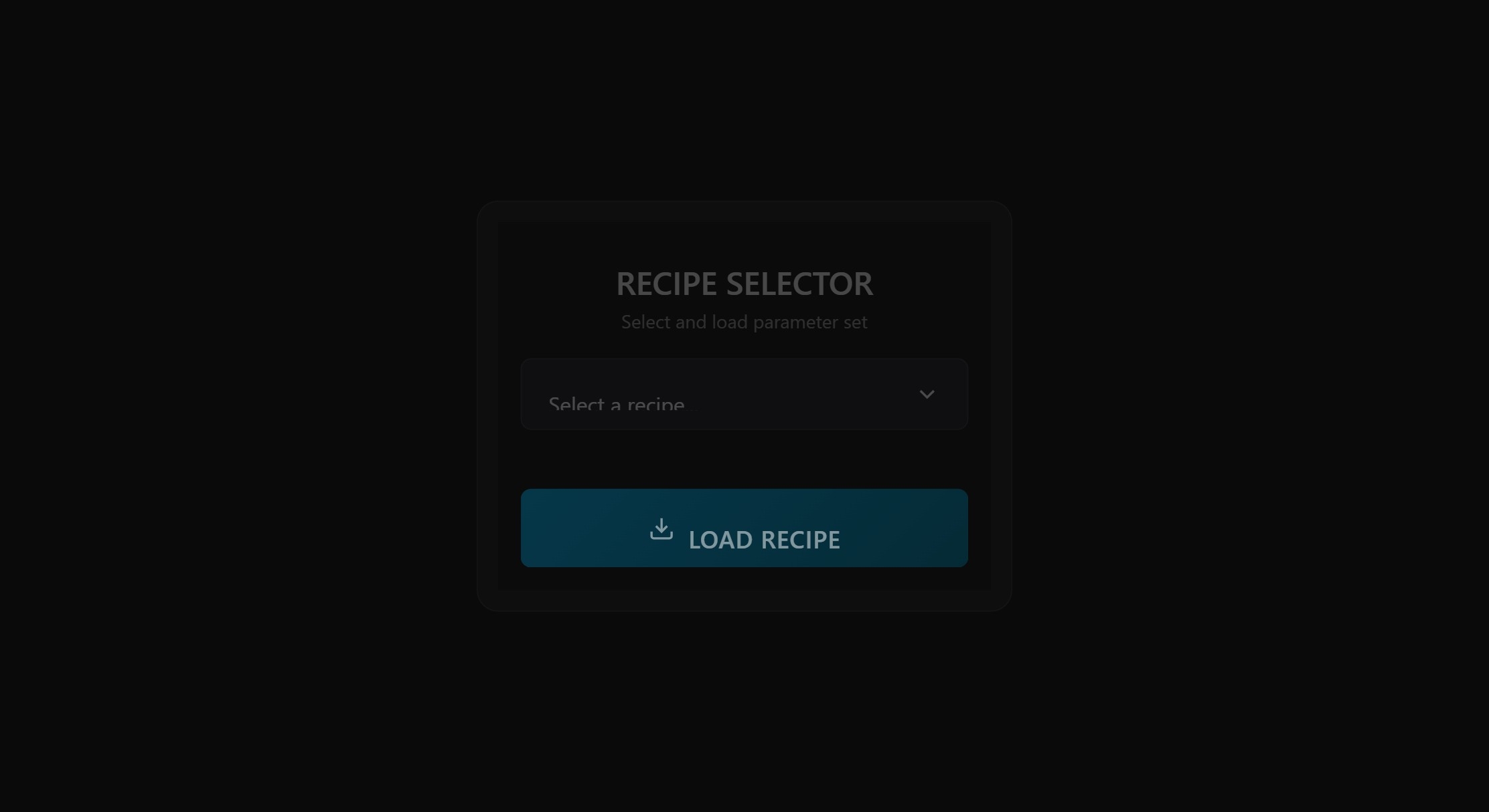 Selettore di ricette | Custom Web Control | WinCC Unified e V8