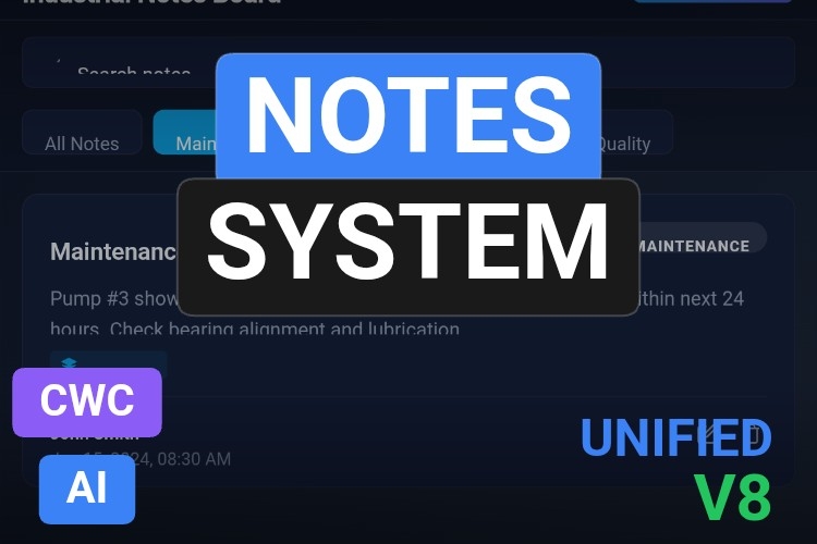 Notes System | Custom Web Control | WinCC Unified & V8